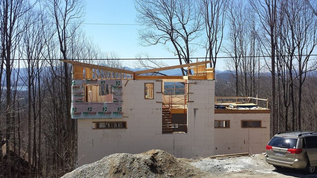 Modern Home Under Construction in Asheville, NC