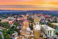 Downtown Asheville North Carolina NC Skyline Aerial.