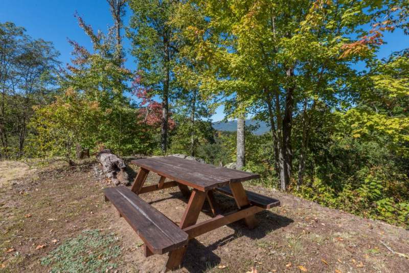 A picnic spot at the end of the trail