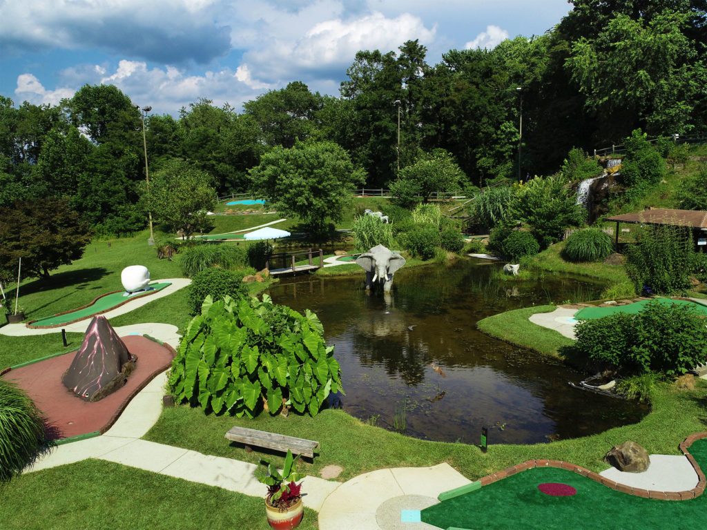 Tropical Gardens Mini Golf, Asheville, NC.